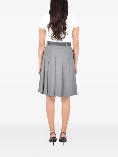 Max Mara Gimmy pleated belted skirt - Grey
