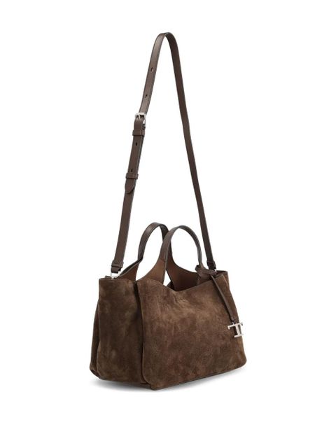 Tod's mini suede logo tote bag - Brown - zdjęcie produktu nr 2