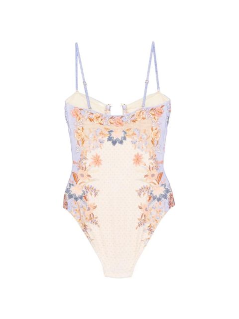 ZIMMERMANN Indra bamboo-trim swimsuit - Neutrals - zdjęcie produktu nr 2