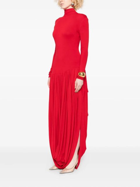 Magda Butrym high-neck pleated dress - Red - zdjęcie produktu nr 2