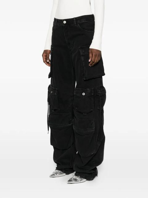 The Attico ruffled jeans - Black