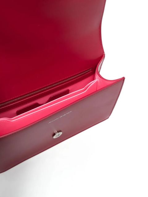 Alexander McQueen The Biker Jewelled leather crossbody bag - Red - zdjęcie produktu nr 2