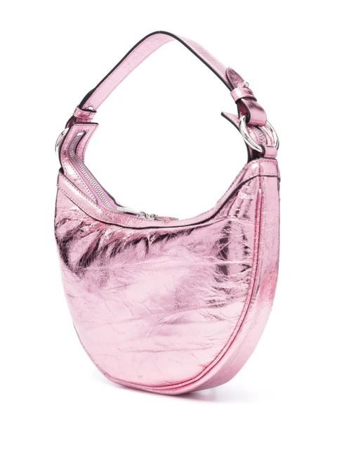 Versace small Repeat metallic-effect shoulder bag - Pink
