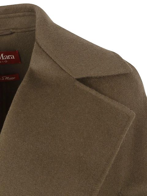 Max Mara lapel belted coat - Brown