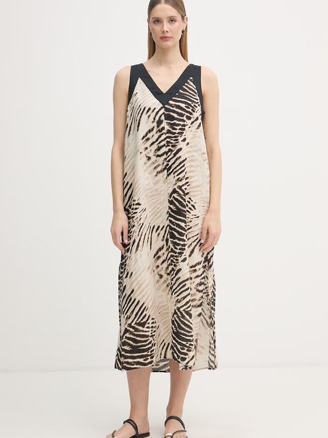 DKNY sukienka letnia lniana - zdjęcie produktu nr 2