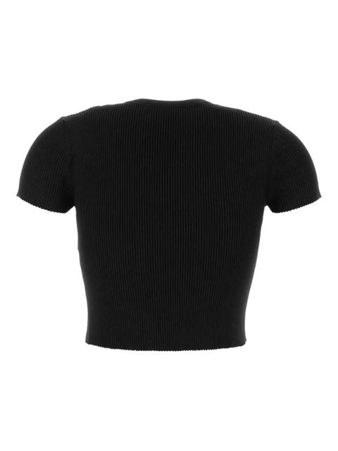 Givenchy ribbed cropped T-shirt - Black - zdjęcie produktu nr 2