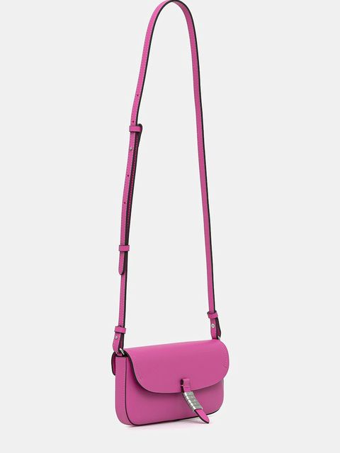 Pinko torebka skórzana kolor różowy 105349 A1ZX