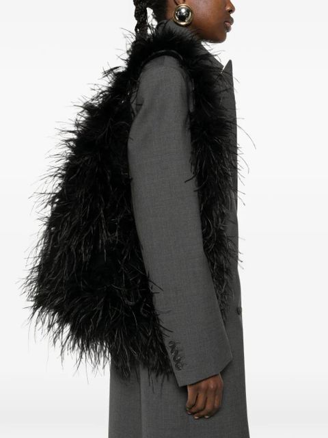 Yves Salomon feather shoulder bag - Black - zdjęcie produktu nr 2