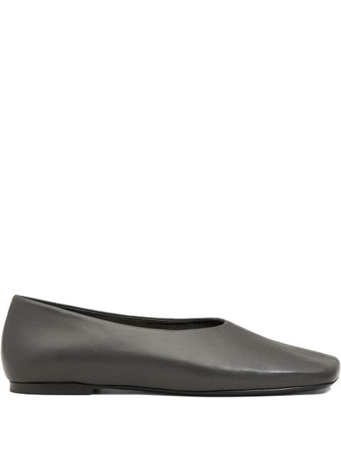 AMI Paris two-tone leather ballet flats - Grey - zdjęcie produktu nr 1