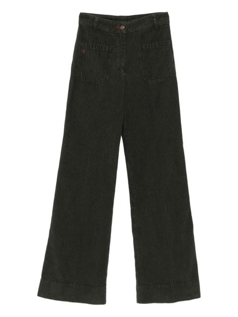 Victoria Beckham corduroy wide-leg jeans - Green - zdjęcie produktu nr 1