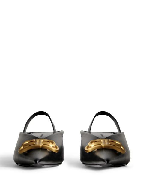 Balenciaga Square Knife 40mm leather pumps - Black