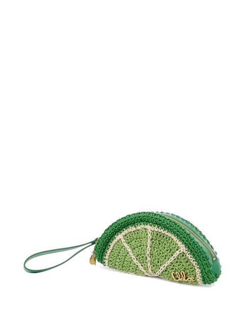 Chloé Tropicus Lime crochet clutch - Green