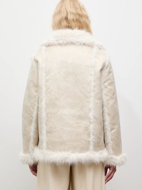 Answear.LAB płaszcz kolor beżowy