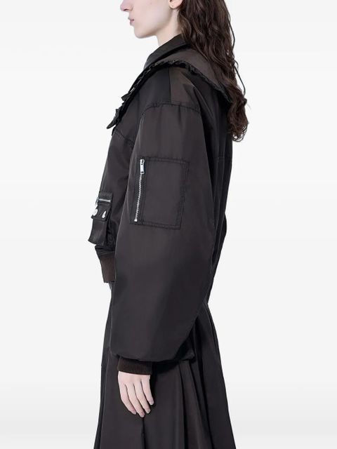 GANNI ruffled multiple pockets jacket - Brown - zdjęcie produktu nr 2