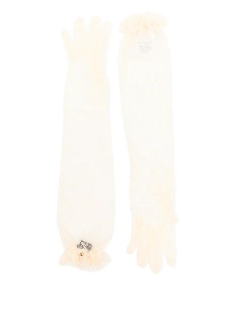 Valentino Garavani lace gloves - Neutrals - zdjęcie produktu nr 1