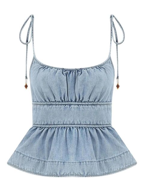 ZIMMERMANN Wanderlust ruffled cami - Blue - zdjęcie produktu nr 1
