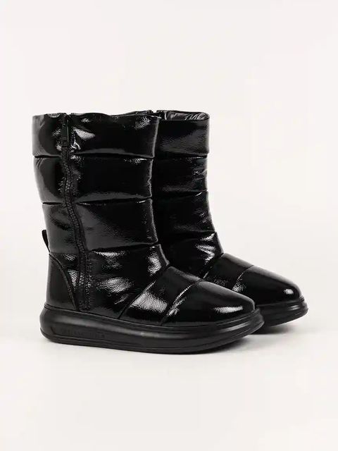 Karl Lagerfeld śniegowce skórzane KAPRI KOSI kolor czarny KL44573A