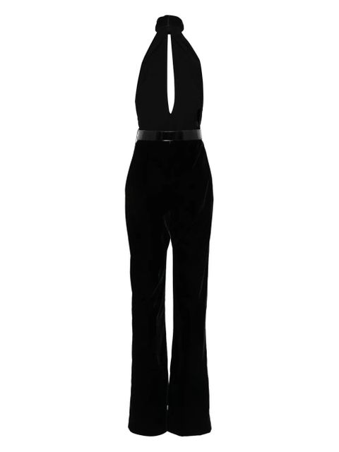 TOM FORD belted velvet jumpsuit - Black - zdjęcie produktu nr 2