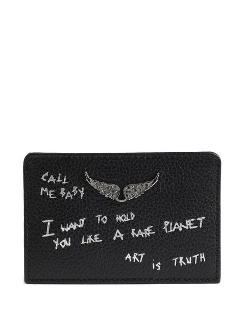 Zadig&Voltaire grained graffiti pass - Black - zdjęcie produktu nr 1