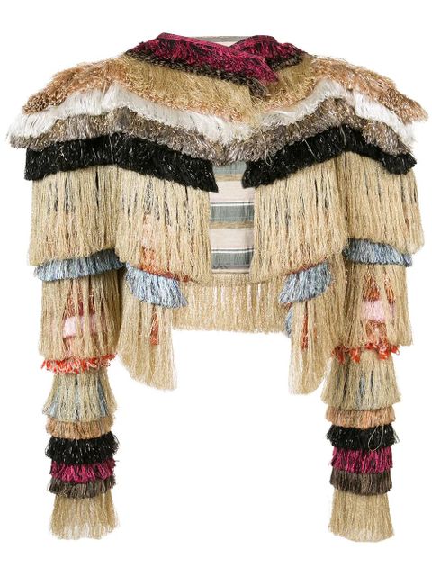 Vivienne Westwood metallic fringed cropped jacket - zdjęcie produktu nr 1