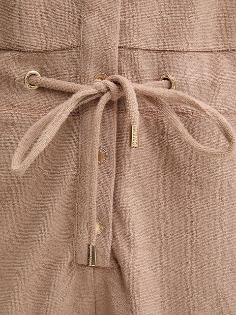 Melissa Odabash kombinezon kolor beżowy z kołnierzykiemm Cheryl