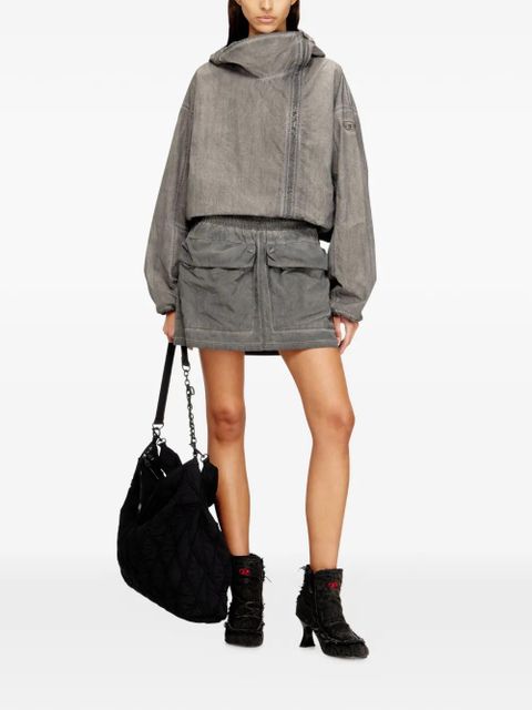 Diesel O-Cean-S1 pocket elasticated mini skirt - Grey - zdjęcie produktu nr 2