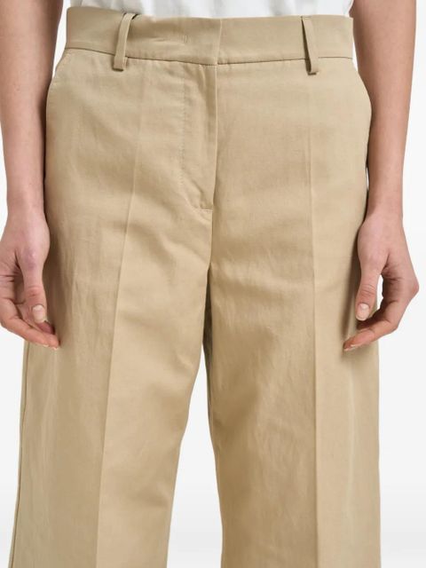 Weekend Max Mara pressed-crease cropped trousers - Neutrals