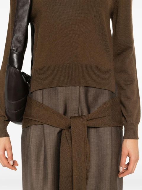 LEMAIRE Trompe L'oeil sweater - Brown