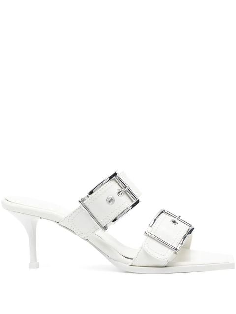 Alexander McQueen 75mm buckled leather sandals - White - zdjęcie produktu nr 1