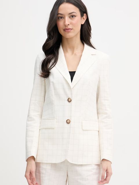 United Colors of Benetton marynarka jednorzędowa damska z lnem - zdjęcie produktu nr 1