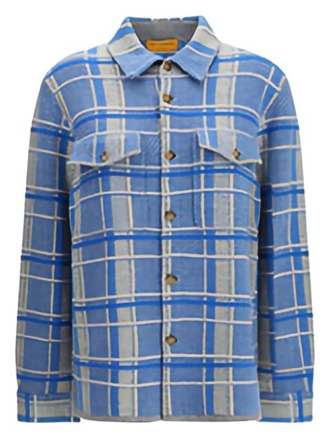 Guest In Residence plaid patch-pocket shirt - Blue - zdjęcie produktu nr 1