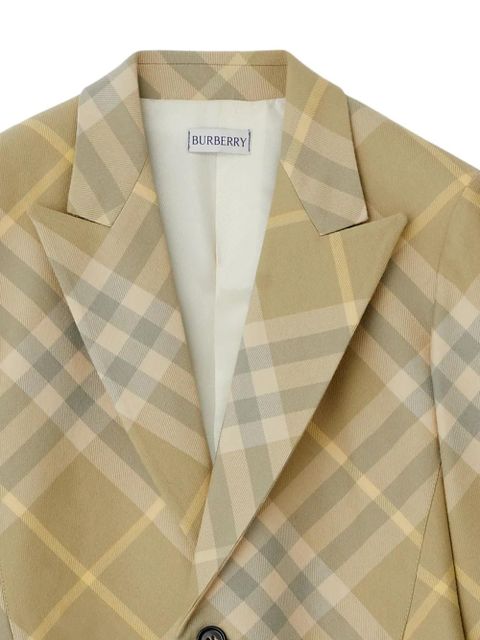 Burberry checked tailored single-breasted blazer - Neutrals - zdjęcie produktu nr 2