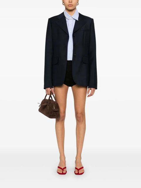 Miu Miu logo-appliqué blazer - Blue - zdjęcie produktu nr 2