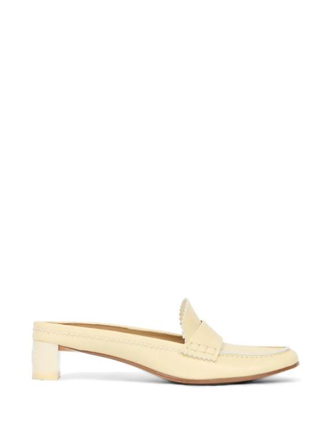 MM6 Maison Margiela penny leather slippers - Neutrals - zdjęcie produktu nr 1