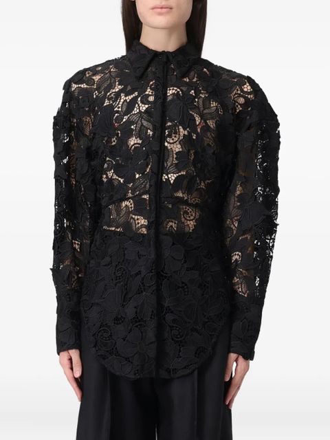 Blumarine macrame-lace shirt - Black - zdjęcie produktu nr 1