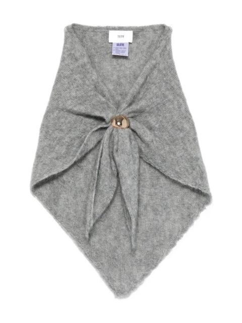 SOLOTRE ring-embellished scarf - Grey - zdjęcie produktu nr 1