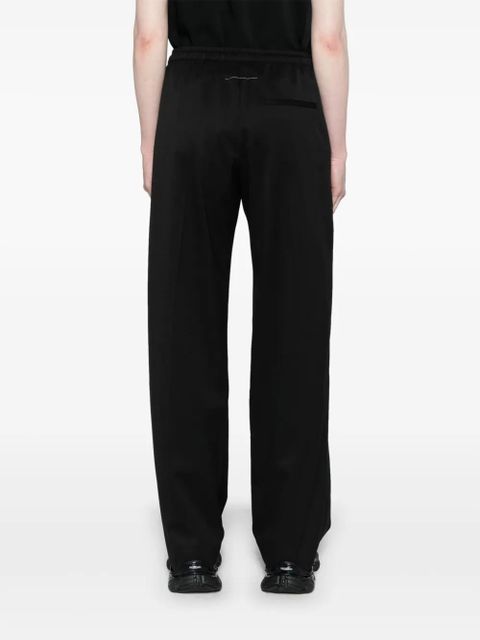 MM6 Maison Margiela drawstring straight-leg trousers - Black