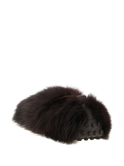 Tod's Gommino sheep fur loafers - Brown