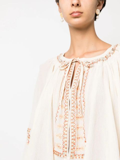 ISABEL MARANT Clive sequin-embellished blouse - Neutrals - zdjęcie produktu nr 2