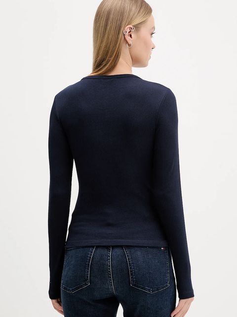 Tommy Jeans longsleeve 2-pack damski kolor granatowy DW0DW17716
