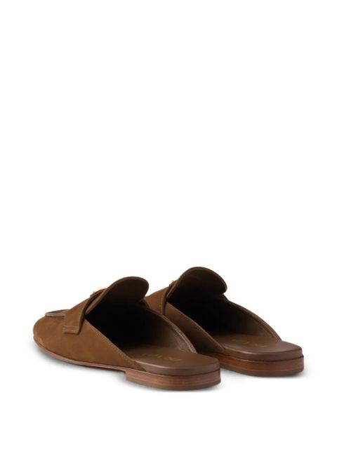 Prada leather mules - Brown