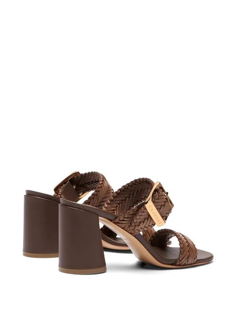 Casadei Kenya woven buckle mules - Brown