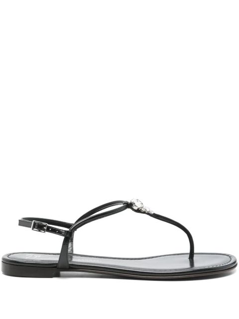 Giuseppe Zanotti Anyelle flat sandals - Black - zdjęcie produktu nr 1