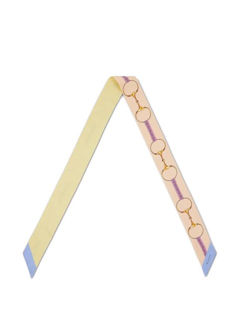 Gucci printed silk bow - Neutrals - zdjęcie produktu nr 2