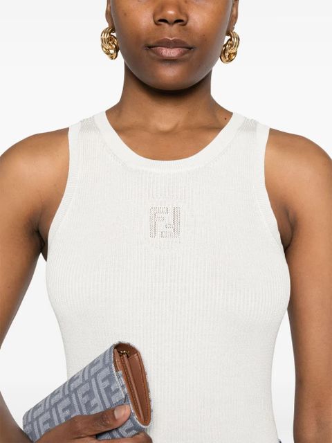 FENDI jersey tank top - Neutrals