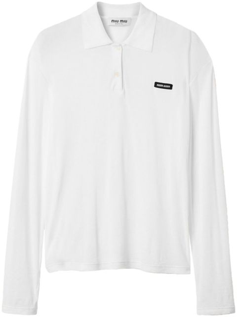 Miu Miu jersey polo shirt - White - zdjęcie produktu nr 1