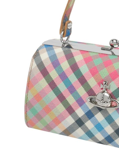 Vivienne Westwood extra-large Doll check-pattern clutch bag - Neutrals
