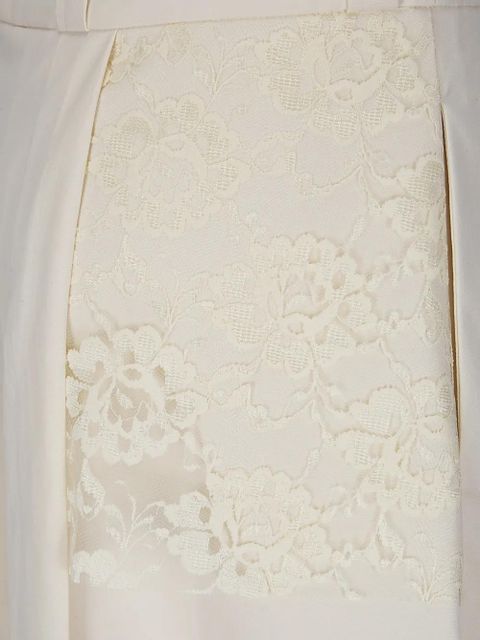 OUR LEGACY Origami lace-insert midi skirt - Neutrals