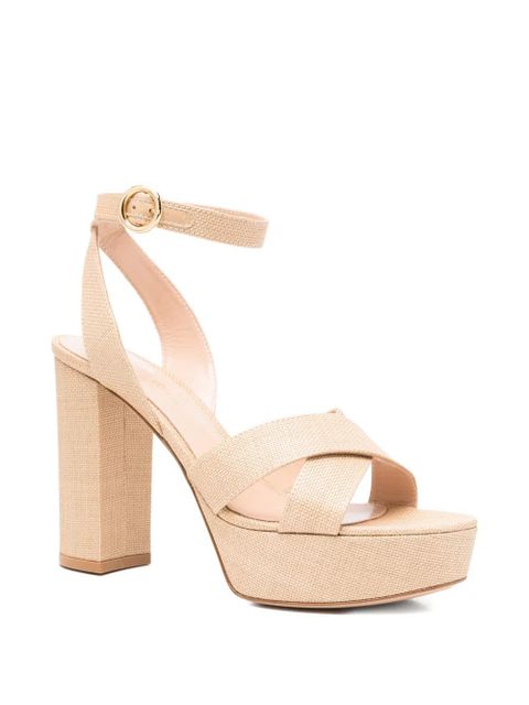 Gianvito Rossi criss-cross platform sandals - Neutrals - zdjęcie produktu nr 2