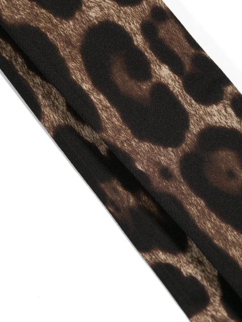 Dolce & Gabbana leopard-print silk scarf - Black